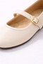 Stylish Women's Ballerina Shoes with Single Strap and Gold Buckle and Elastic - 2