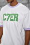 Men's T-Shirt Yaka C7Er Lilac Oversize Printed Crew Neck Cotton - 3
