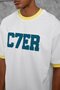 Men's T-Shirt Yaka C7Er Yellow Oversize Printed Crew Neck Cotton - 2