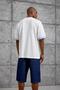 Men's T-Shirt Yaka C7Er Lilac Oversize Printed Crew Neck Cotton - 4