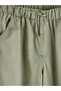 Khaki Loose Fit Girls Gabardine Cargo Pants - 4