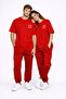 Lover's Combination Couple T-Shirt Oversize Unisex Matching Couple Combination Set of 2 Red