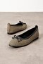 Fiora Checkered Black Bowknot Wooden Bead Detailed Babet Office Shoes Babet Stc1254 - 4
