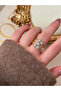 Star Detailed Ring Gold Adjustable Women's Ring - 6