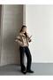 Women's Double-Breasted Buttoned Comfortable Fit Seasonal Bomber Textured Jacket - 5