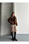 Women's Double-Breasted Buttoned Comfortable Fit Seasonal Bomber Textured Jacket - 6