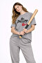 Lover's Combination Her Beast His Beauty Oversize Couple T-Shirt Unisex Partner Couple Combination Anthracite - 3