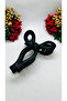 Women's Matte Black Bow Model Latch Buckle