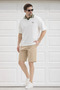 Polo Neck Knitwear Men's Cotton T-Shirt - 4