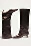 Satin knee-high boots