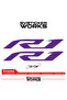 Yamaha R1 Compatible Text Sticker – High Quality Custom Cut Foil (Set of 2)