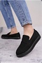 Ba0580 Laceless Belted High Suede Black Sole Men's Shoes - 2