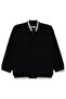 College Ribbed Jacket for Ages 6-9 - Black for Ages 7-8