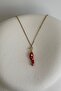 Gold Color Zircon Stone Pepper Necklace (45 cm) - 3