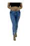 Plus Size Denim Stoned Ripped Distressed Detailed Skinny Leg Women's Trousers - 5