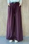 Arda Palazzo Belted Trousers Plum - 3