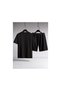 La Los Angeles Printed Black T-Shirt and Shorts Set - 6