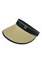 Mink Straw Patterned Visor Adjustable Visor Hat