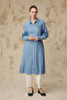 Blue Denim Tunic with Tie Detail 1627
