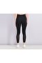 Women Pull on Plain Leggings, Black - 3