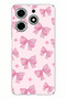 Tecno Spark 10 Pro Compatible Pink Bows Printed Silicone Case