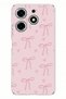 Tecno Spark 10 Pro Compatible Pink Heart Bow Printed Silicone Case
