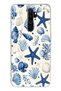 Oppo A5/A9 2020 Compatible Blue Sea Shell and Star Pattern Printed Silicone Case