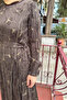 Brown Zippered Silk Dress - 36802 - 5