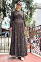 Brown Zippered Silk Dress - 36802 - 4