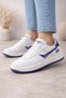 Women's Sneaker Sports Shoes Cherry Detailed Embroidered Orthopedic Shoes White Purple - 3