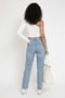 Women's One-Shoulder Ribbed Crop Blouse - 5