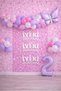 Retro Purple Butterfly Age Balloon Birthday Balloon Party Set Happy Birthday Backdrop Birthday Decoration