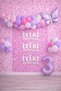 Retro Purple Butterfly Age Balloon Birthday Balloon Party Set Happy Birthday Backdrop Birthday Decoration - 4