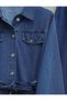 Waist Belt Detailed Pocketed Denim Suit - Blue - 2