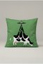Ufo and Cow Pattern Decorative Throw Pillow Cover 100 – Modern Illustrative Design 45X45 cm