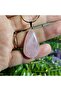 Pink Quartz Natural Stone Necklace - 4 - (Handmade Design Products) - 5