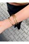 Zra Model Elastic Bracelet Set Gold-Black Color - 2