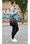 Two-In-One, Three-Zippered, Multi-Compartment, Functional, Multi-Functional Shoulder and Backpack Bag - 6