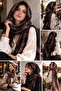 Natural Gazelle Patterned Cotton Satin Soft Shawl/ Gazelle Pattern Long Scarf/Soft Wild Collection - 2