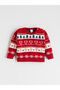 Quality Pieces from Çelebi Store Zero Roba Yaka Christmas Themed Baby Girl Sweater and Leggings - 4