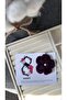Purple Pearl Detailed Flower Keychain