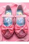 Girl's Elisa Printed Shiny Pink Sequined Bow Ballerina Shoes - 2