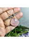 Pink Quartz Natural Stone Necklace - 6 - (Handmade Design Products) - 5