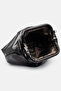 Women's Black Leather Clutch Evening Dress Hand and Shoulder Bag with Shoulder Strap - 6