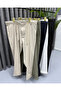 Men's Modern Fit Corduroy Lycra Elastic Waist Drawstring Trousers - 2