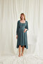 Women'S, Viscose, Square Collar, Green, Lace Maternity Nightgown Set