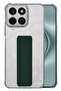 غطاء خلفي من السيليكون المقاوم للصدمات لهاتف Honor X7c مع حامل للمقبض ومسند - أخضر