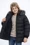 Boys' Black Fur Hooded Water and Wind Resistant Winter Puffer Coat - 3