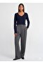 10427 V-Neck Sleeveless Pullover with Slit - Navy Blue - 4