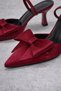 Mayje Burgundy Satin Bow Detailed Women's Heeled Shoes Stylish Shoes Evening Dress Shoes Stc1255 - 4